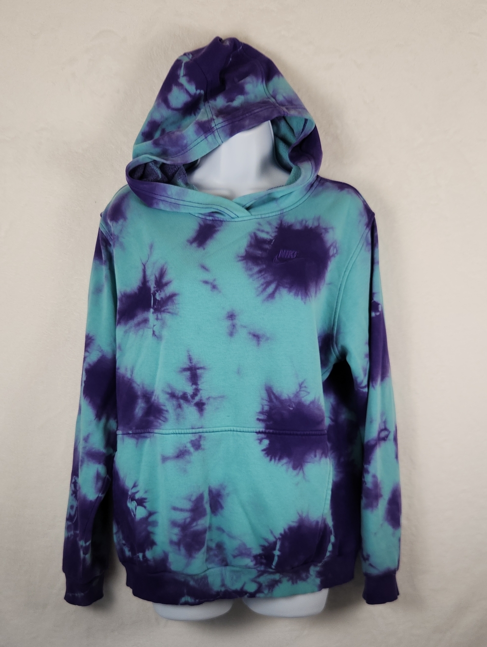 Nike Tie-Dye Pullover Hoodie - Teal & Purple Women's Size XL